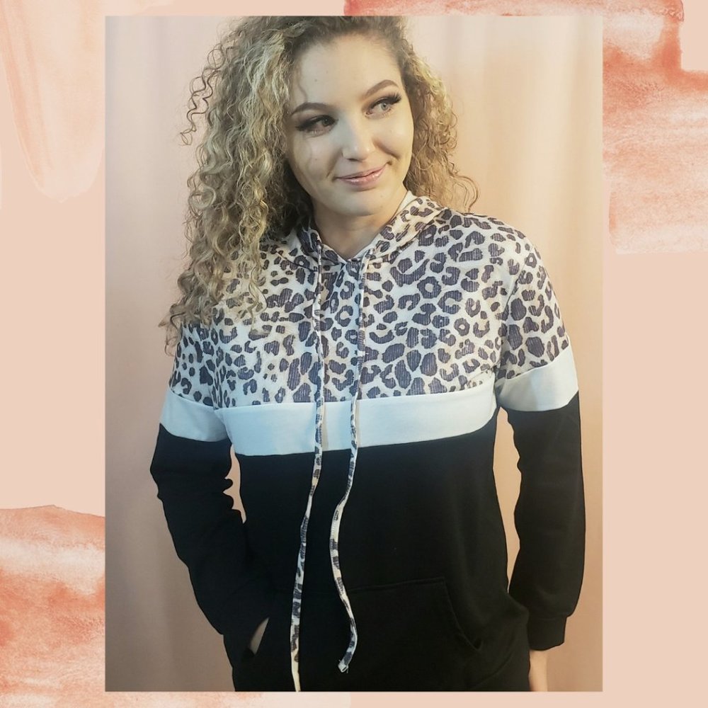 Leopard Block Hoodie
